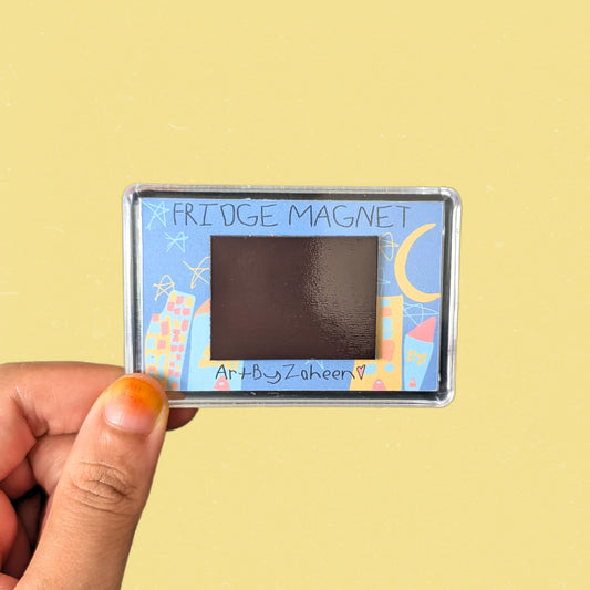 ARTBYZAHEEN©️ Cute Kids Art Acrylic Case Fridge Magnet — Big thanks from a Little fish!