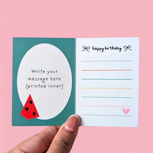 Birthday Animal Mini Card — Let's Grow Old Together Cat
