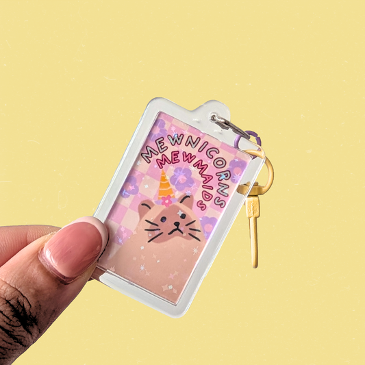 Adorkable Cat Pastel Charm Keychain — Pawsitivish Thoughts Mewnicorns Mewmaids