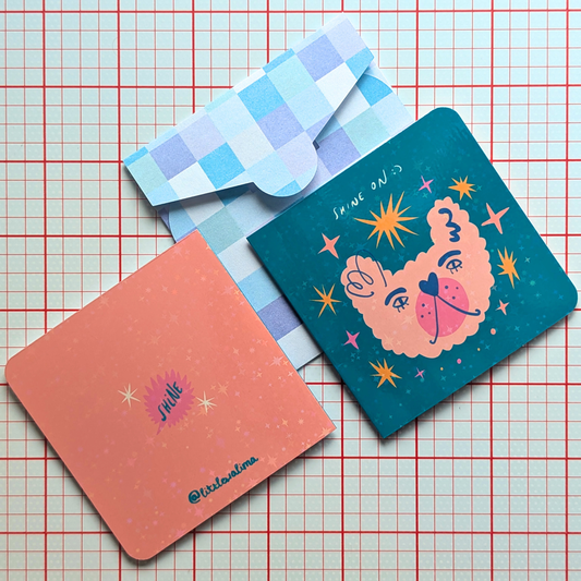Funky Dog Square Card — Sparkle Floof