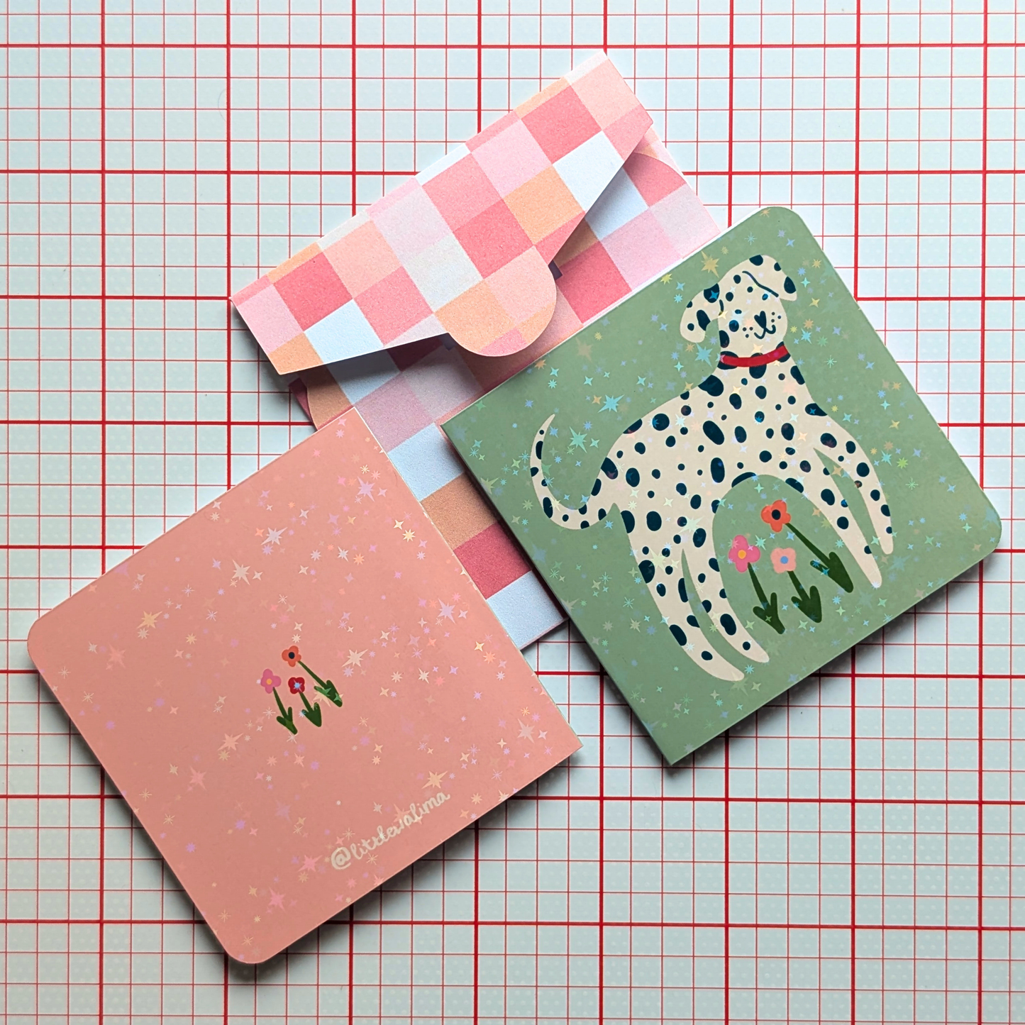 Funky Dog Square Card — Dottie's Garden