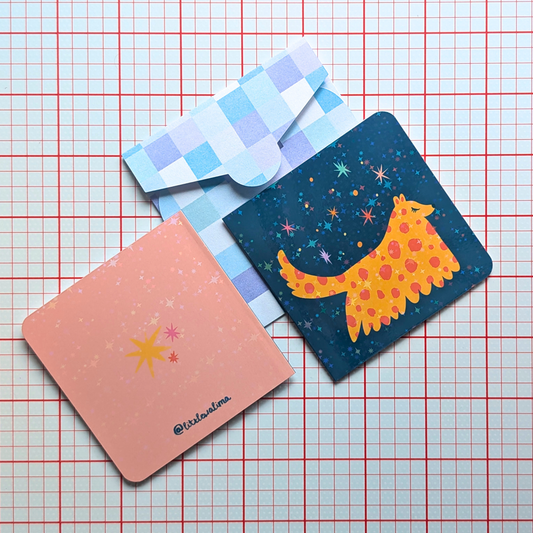 Funky Dog Square Card — Dreamy Doggo