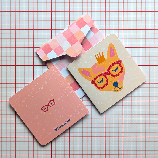 Funky Dog Square Card — Smarty Paws
