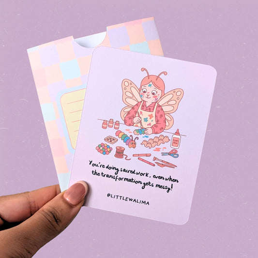 Punny Praise for Teacher Medium Card — Teacher Butterfly