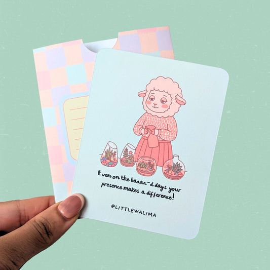 Punny Praise for Teacher Medium Card — Teacher Sheep