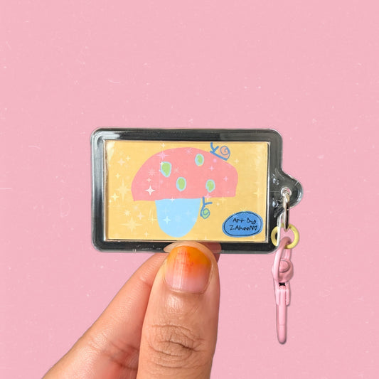 ARTBYZAHEEN©️Cute Kids Art Mix & Match Acrylic Keychain — A Blue Car