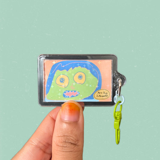 ARTBYZAHEEN©️Cute Kids Art Mix & Match Acrylic Keychain — Zombie Boy