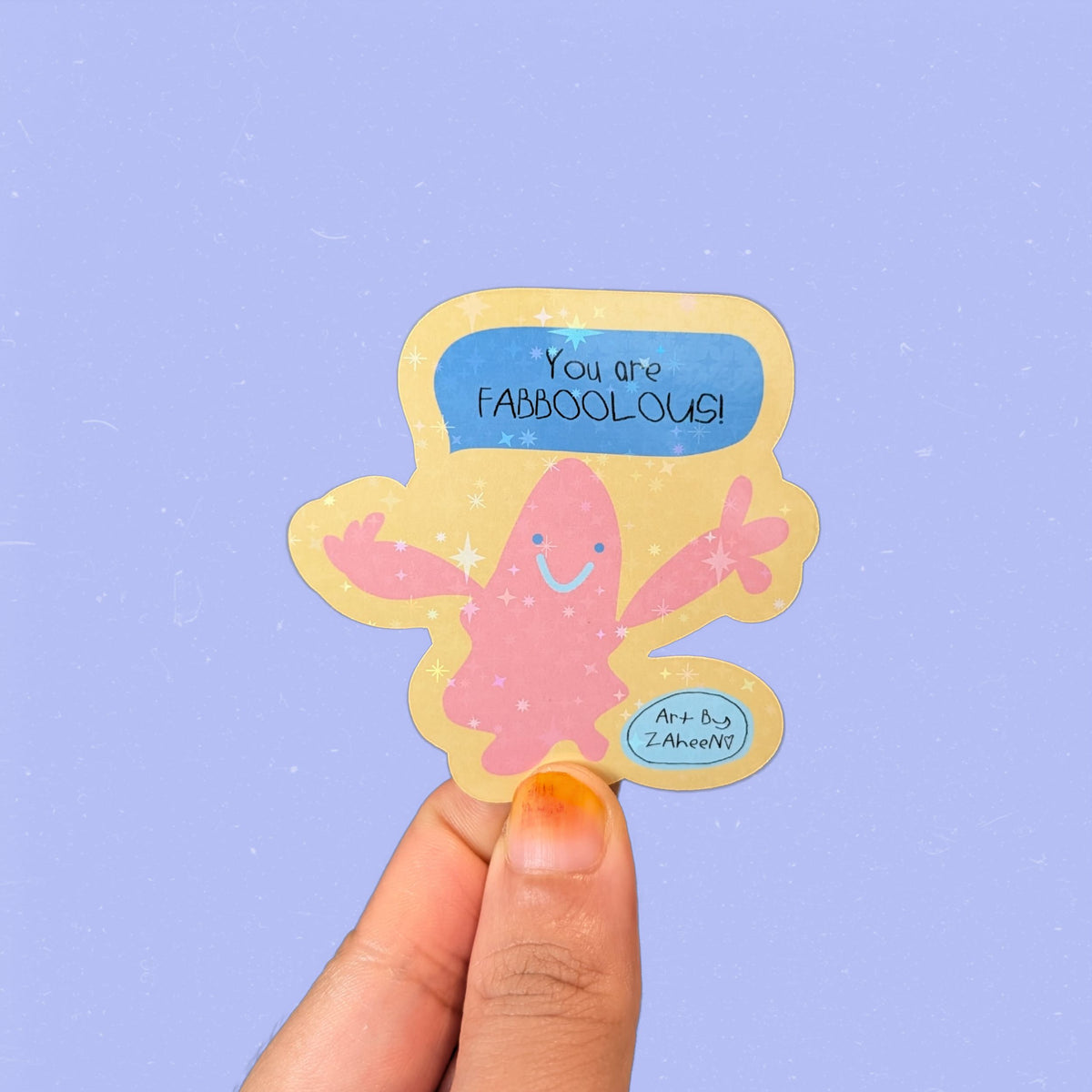 ARTBYZAHEEN©️ Punny Kids Art Fridge Magnet — You Are FABBOOLOUS!