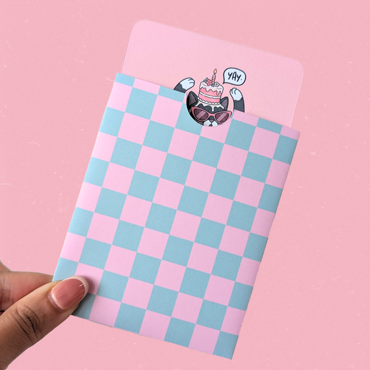 Cat & Cake Medium Card — The Prima Ballerina
