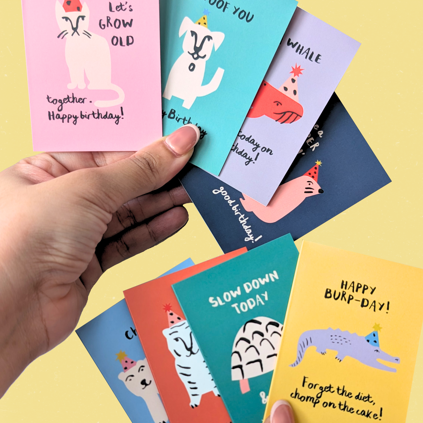Birthday Animal Mini Card — Slow Down Tortoise