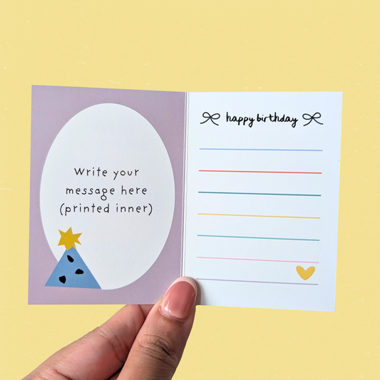 Birthday Animal Mini Card — Happy Burp-Day Crocodile Chomp