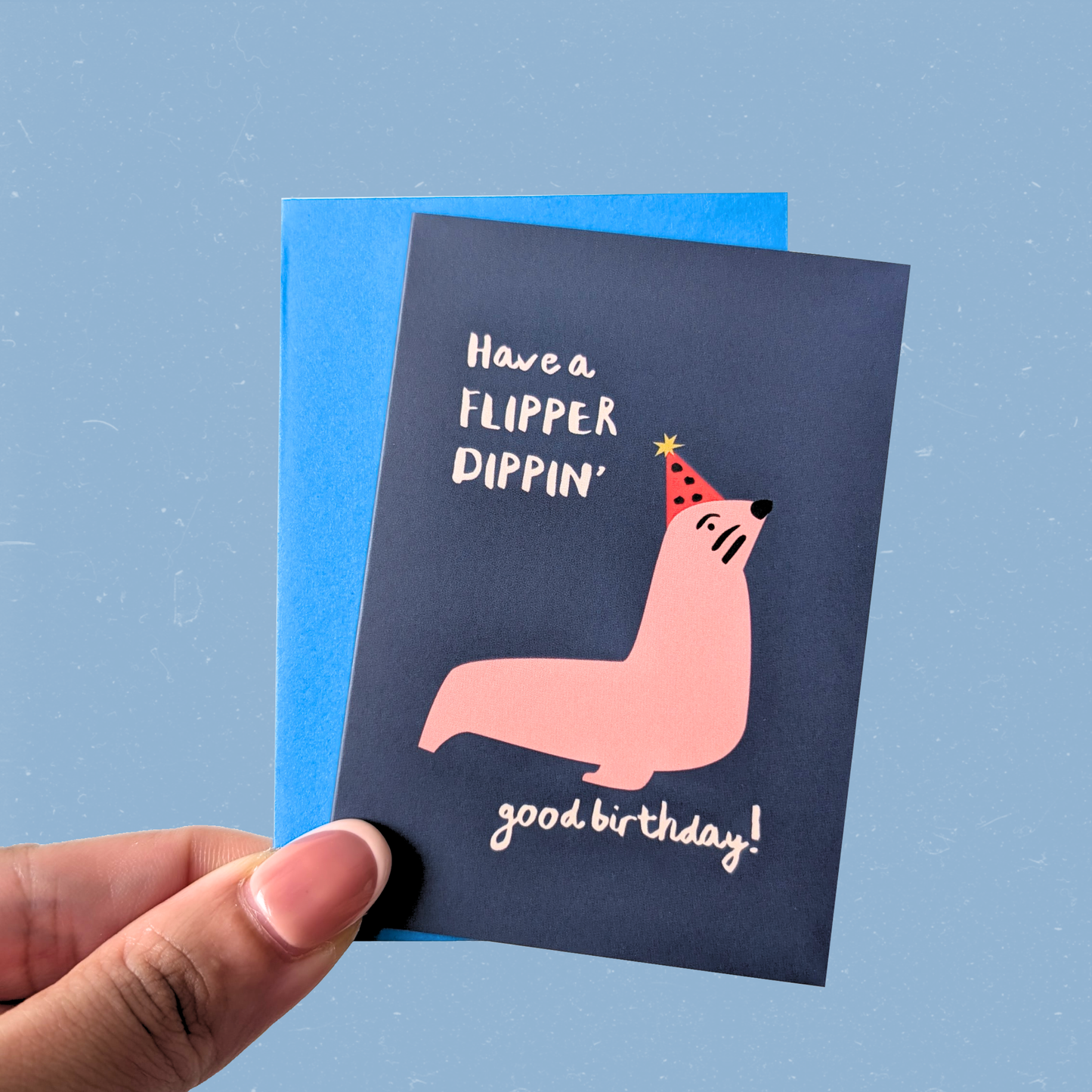 Birthday Animal Mini Card — Flipper Dippin' Seal