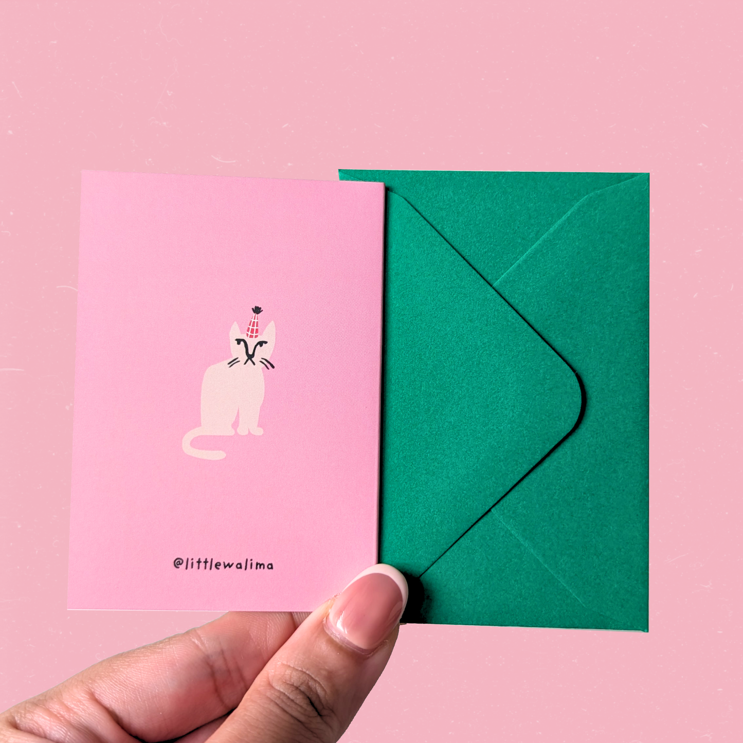 Birthday Animal Mini Card — Let's Grow Old Together Cat