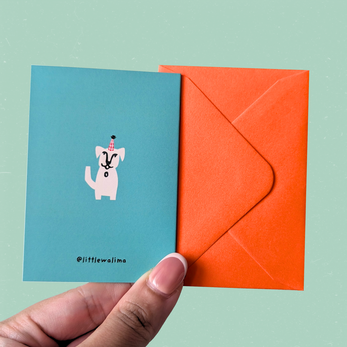 Birthday Animal Mini Card — I Woof You Dog