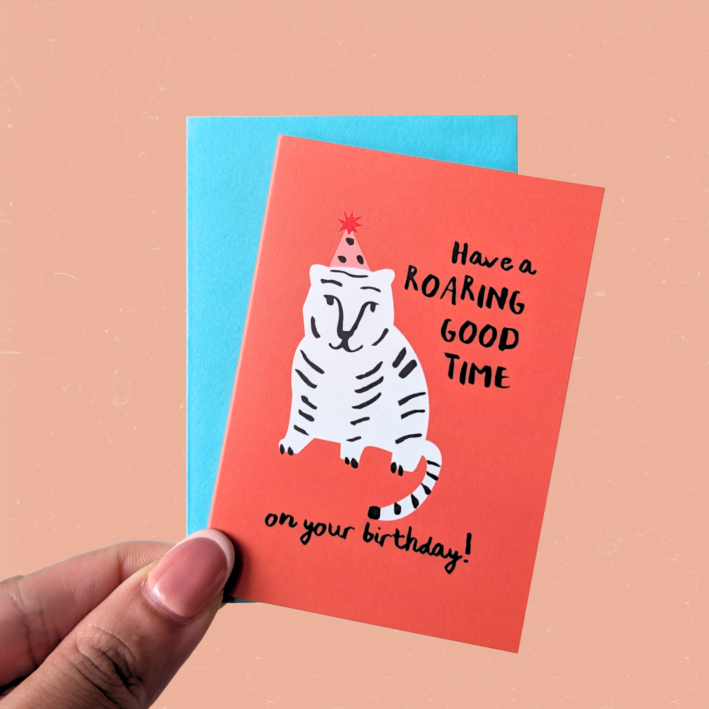 Birthday Animal Mini Card — Roaring Good Time Tiger