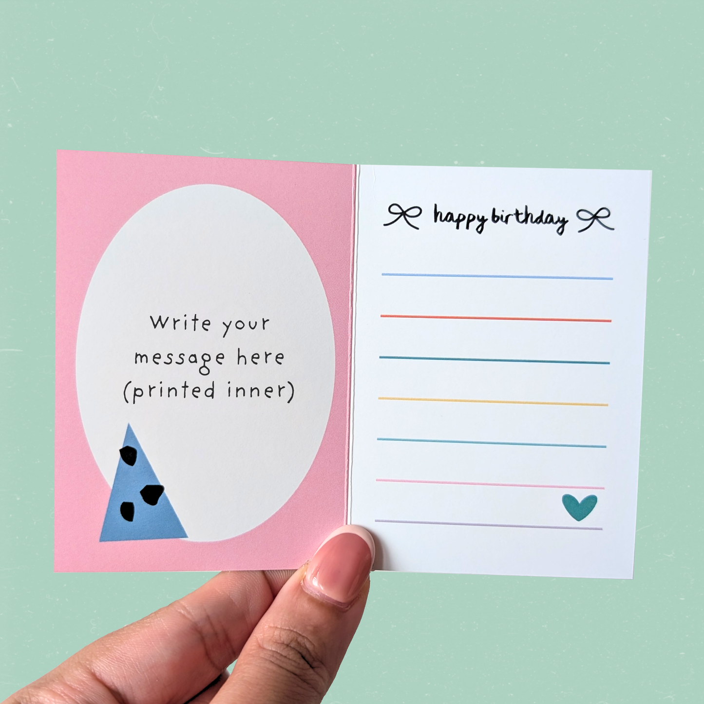 Birthday Animal Mini Card — Slow Down Tortoise