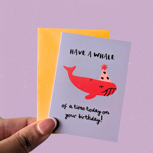 Birthday Animal Mini Card — Have a Whale of a Time