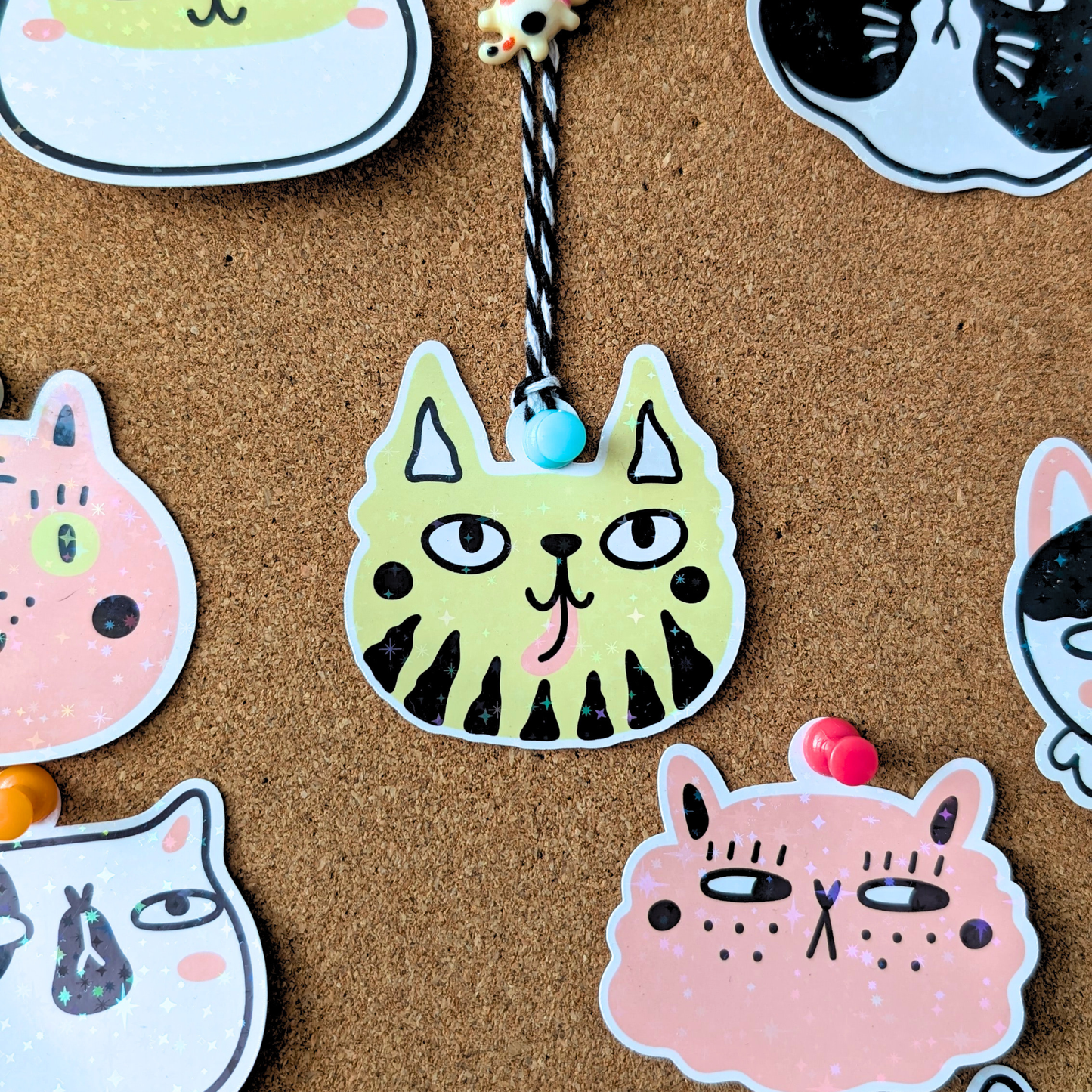 Judgy Cat Face Gift Tag — Nope