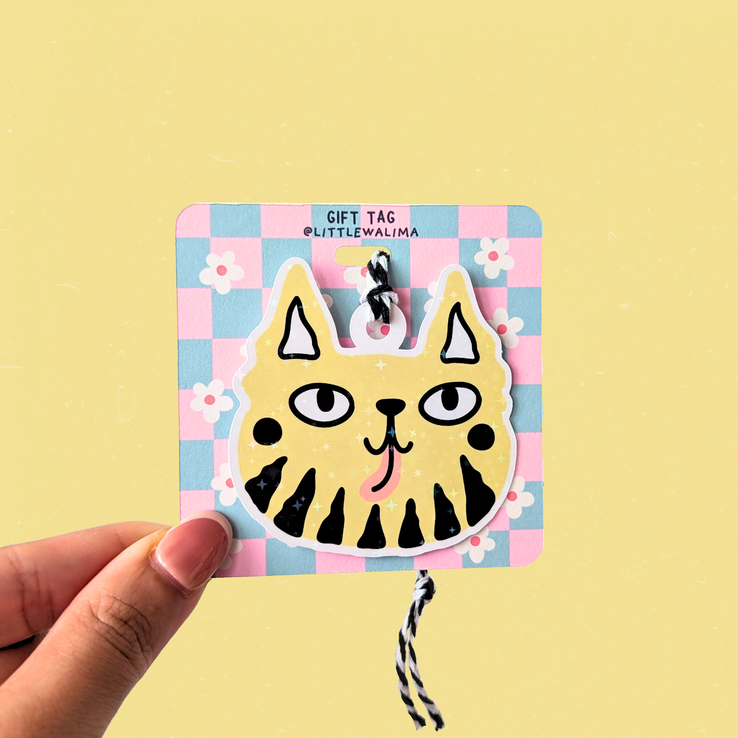 Judgy Cat Face Gift Tag — Bribe Me Hooman