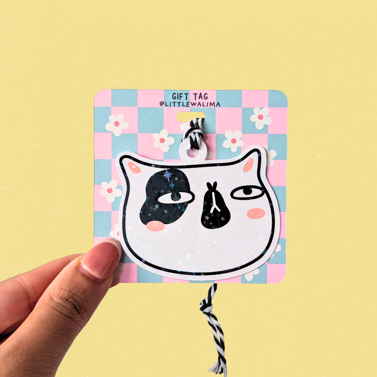 Judgy Cat Face Gift Tag — Bribe Me Hooman