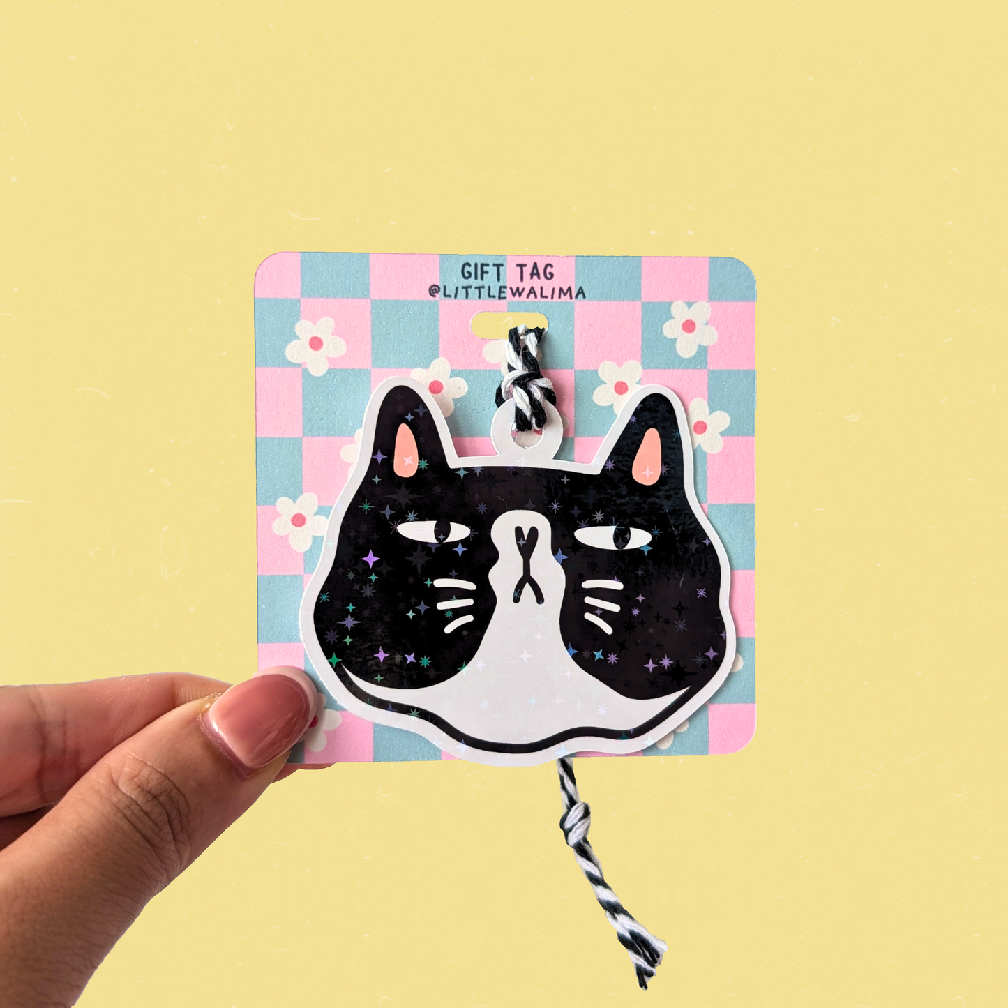 Judgy Cat Face Gift Tag — You're So Sus