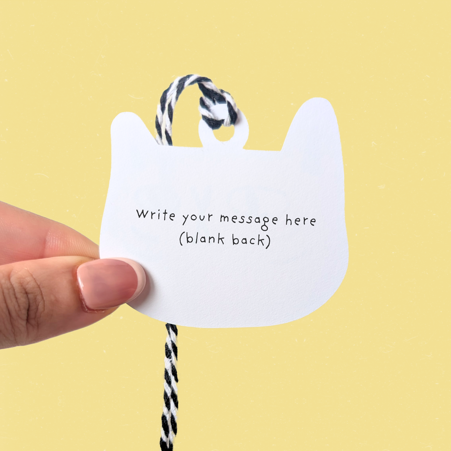 Judgy Cat Face Gift Tag — Nope