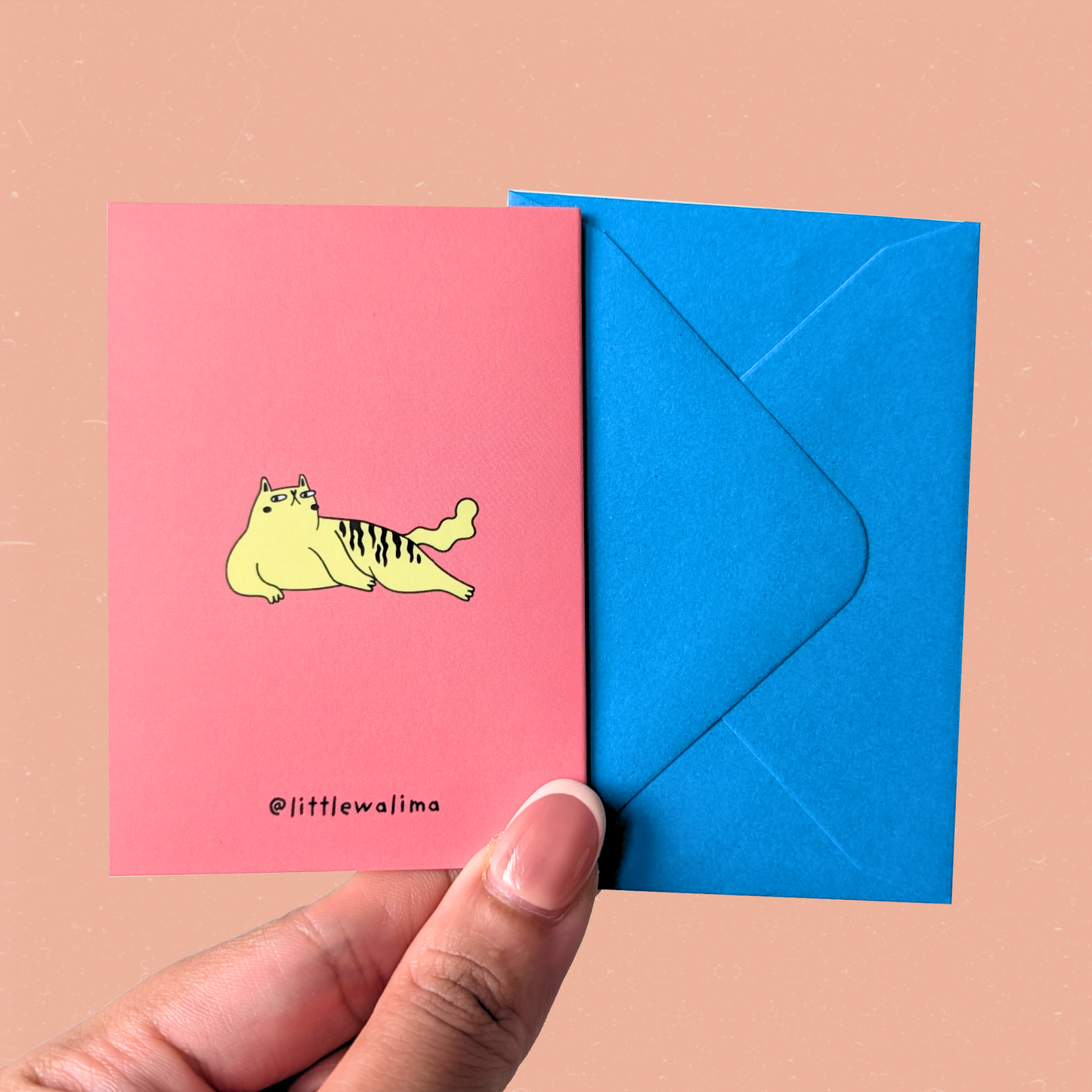 Clingy Cat Mini Card — You Are Mine & I Am MEOW