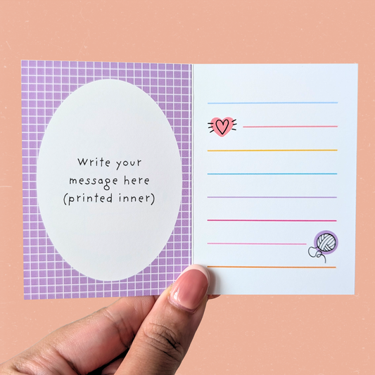 Clingy Cat Mini Card — You Are Mine & I Am MEOW