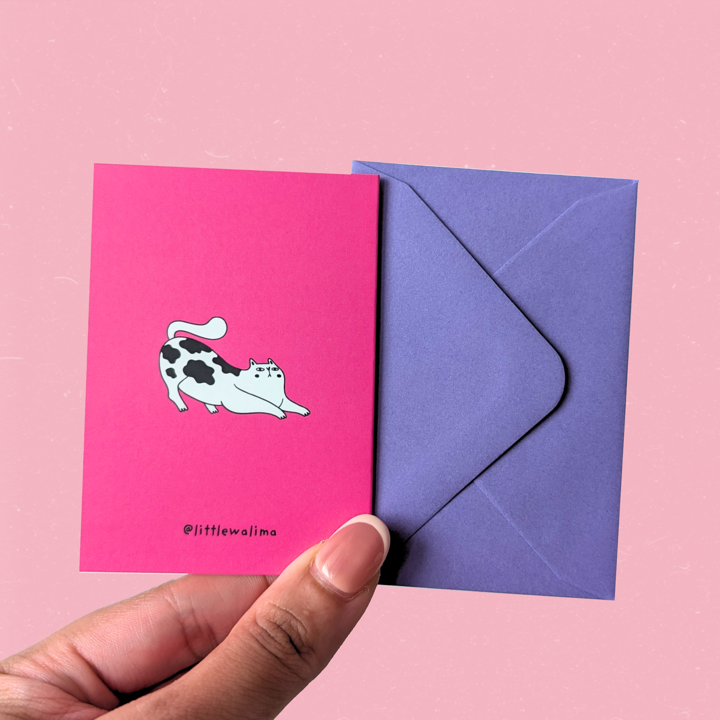 Clingy Cat Mini Card — You Make Me PURRR.