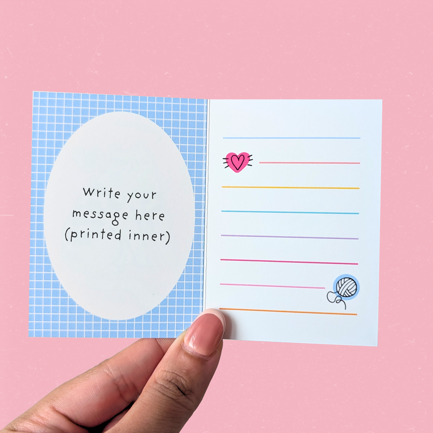 Clingy Cat Mini Card — You Make Me PURRR.
