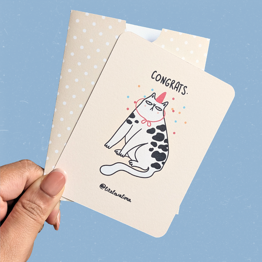 Congrats Cat Medium Card — Congrats.