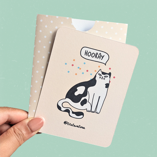 Congrats Cat Medium Card — Hooray