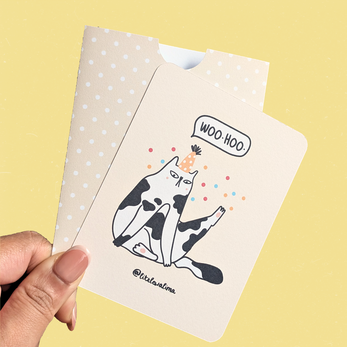 Congrats Cat Medium Card — Woo. Hoo.