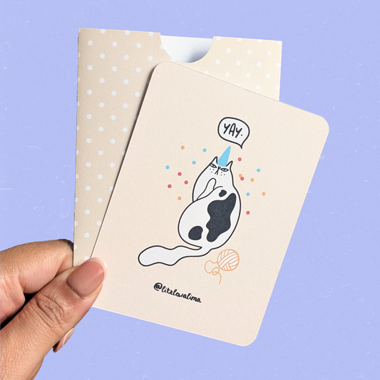 Congrats Cat Medium Card — Yay.