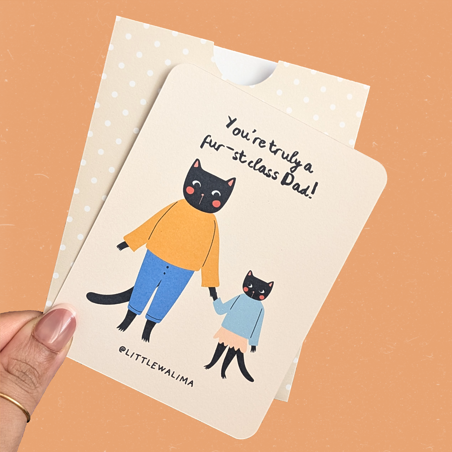 Father Animal Medium Card — Daddy Cat