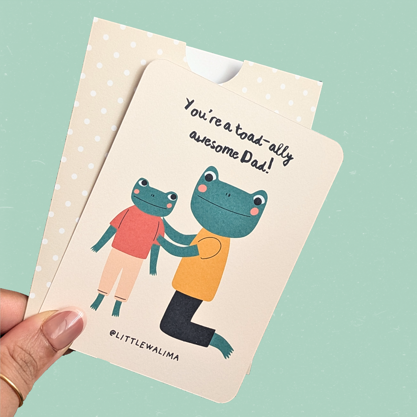 Father Animal Medium Card — Daddy Frog