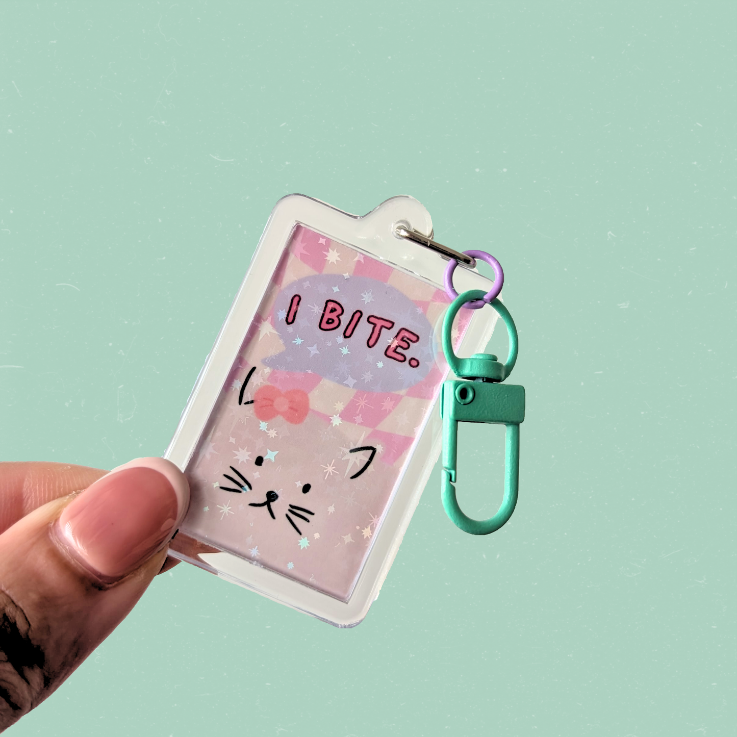 Adorkable Cat Pastel Charm Keychain — Anxious Kitty But Approachable