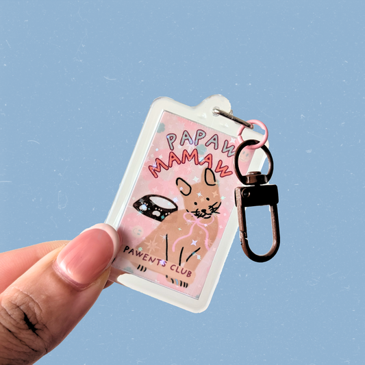 Adorkable Cat Pastel Charm Keychain — Papaw Mamaw Pawents Club