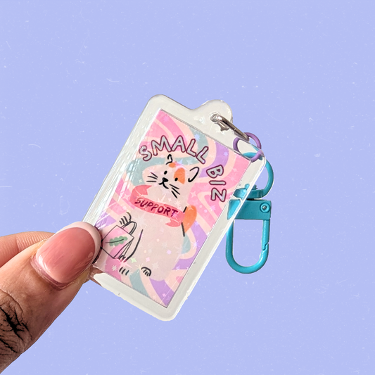 Adorkable Cat Pastel Charm Keychain —  Support Small Biz I Got Fleas