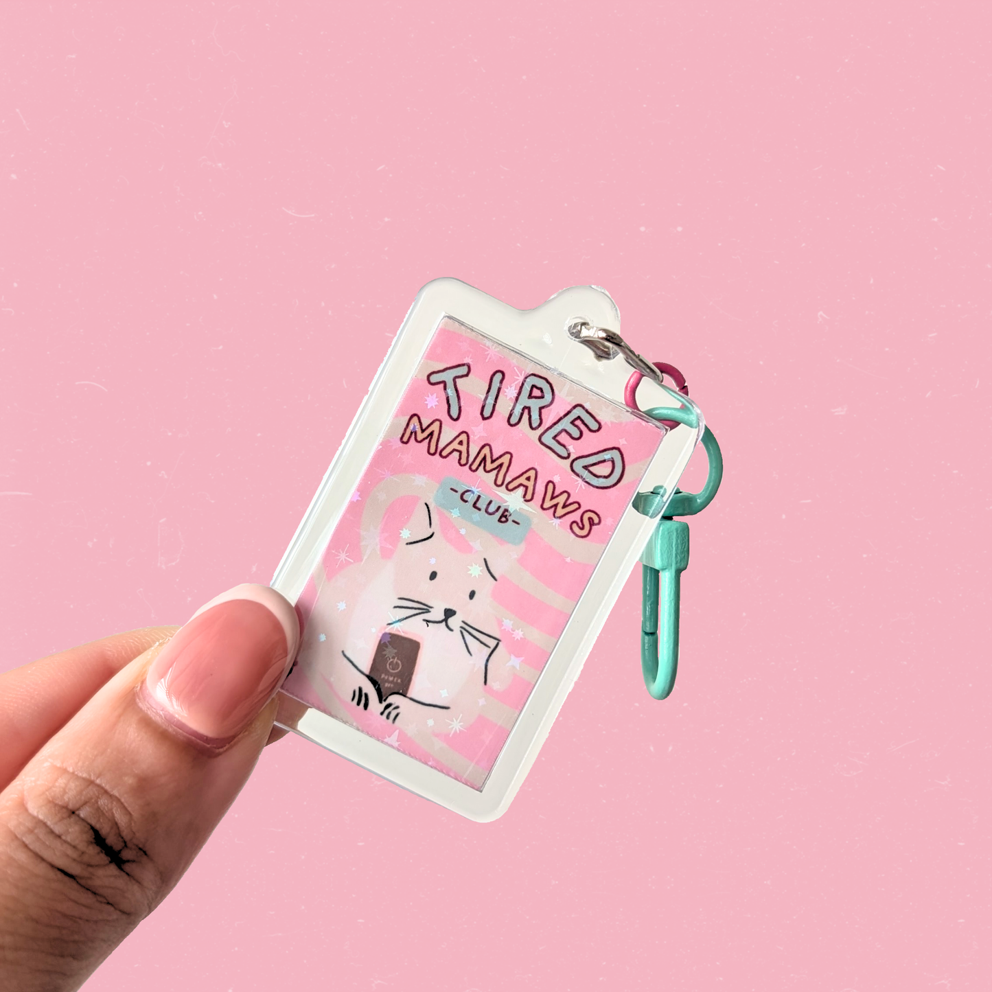 Adorkable Cat Pastel Charm Keychain — Anxious Kitty But Approachable
