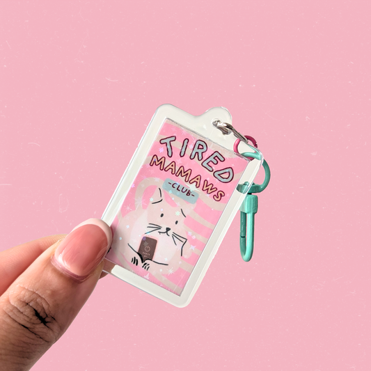 Adorkable Cat Pastel Charm Keychain — Tired Mamaws Club