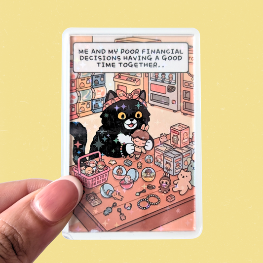 Corporate Chonk Fridge Magnet — Poor Financial Decisions