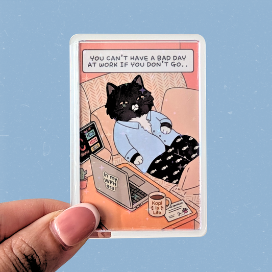 Corporate Chonk Fridge Magnet — WFH Champ