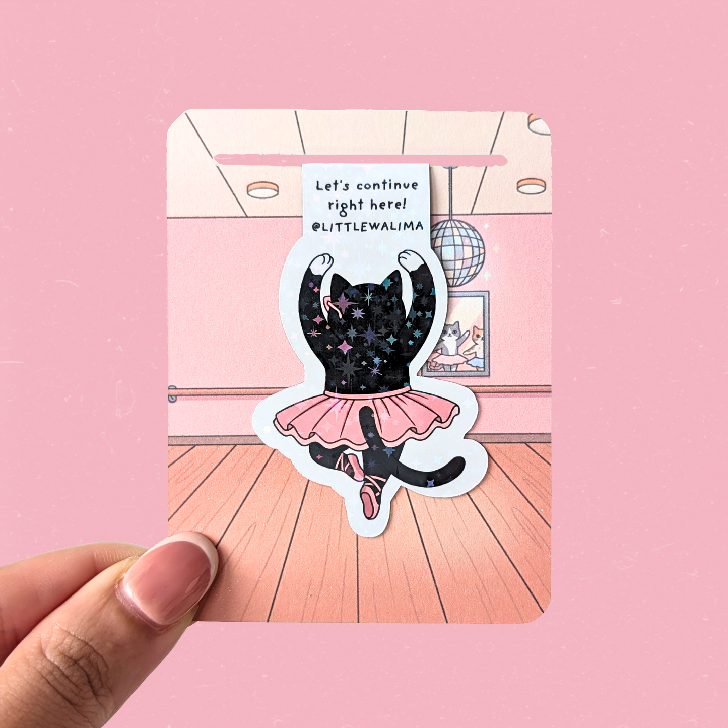 Purr-sonality Cat Magnetic Bookmark — The Prima Ballerina