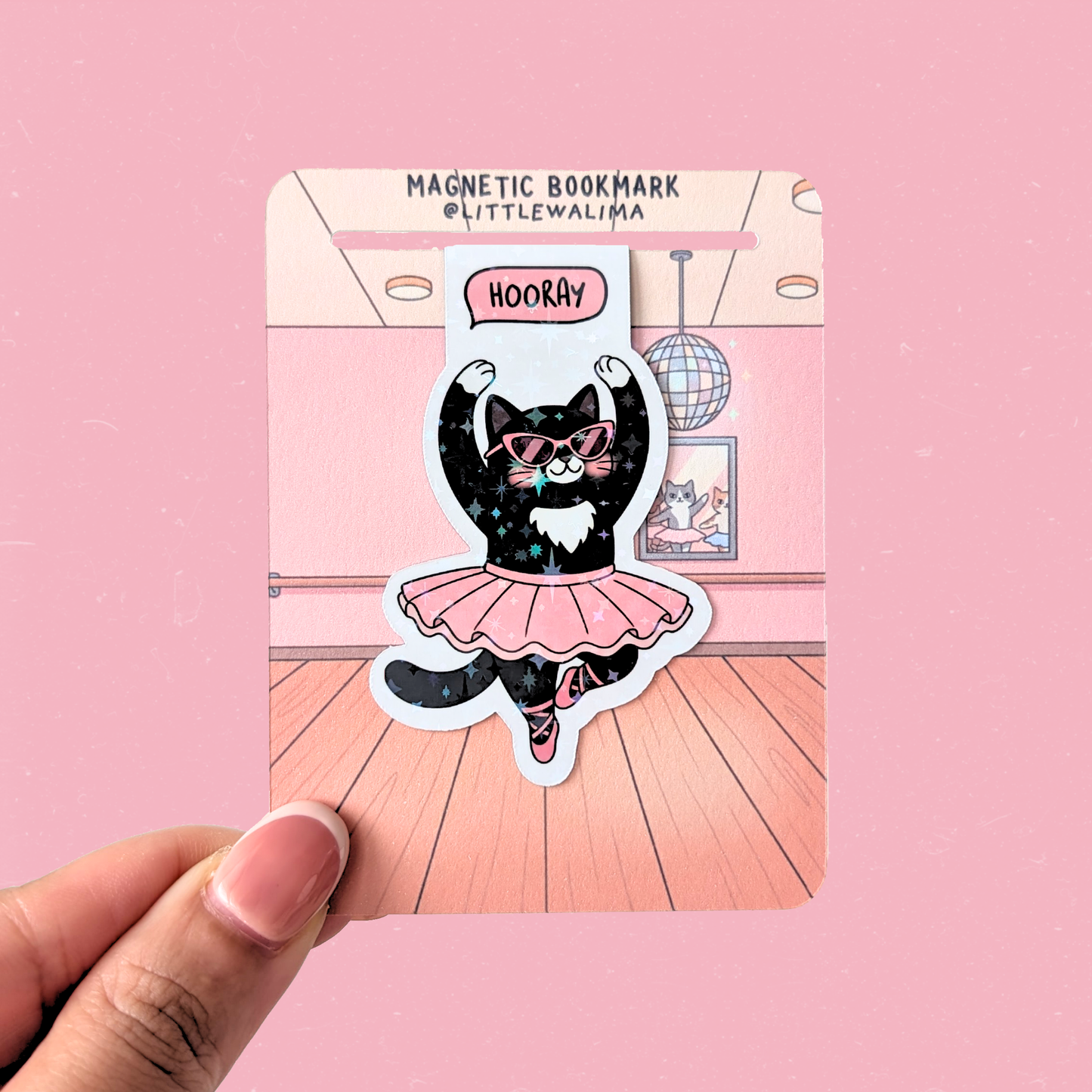 Purr-sonality Cat Magnetic Bookmark — The Prima Ballerina