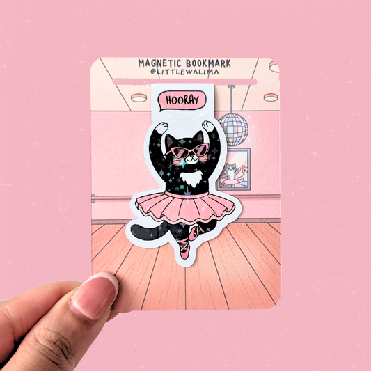 Purr-sonality Cat Magnetic Bookmark — The Prima Ballerina