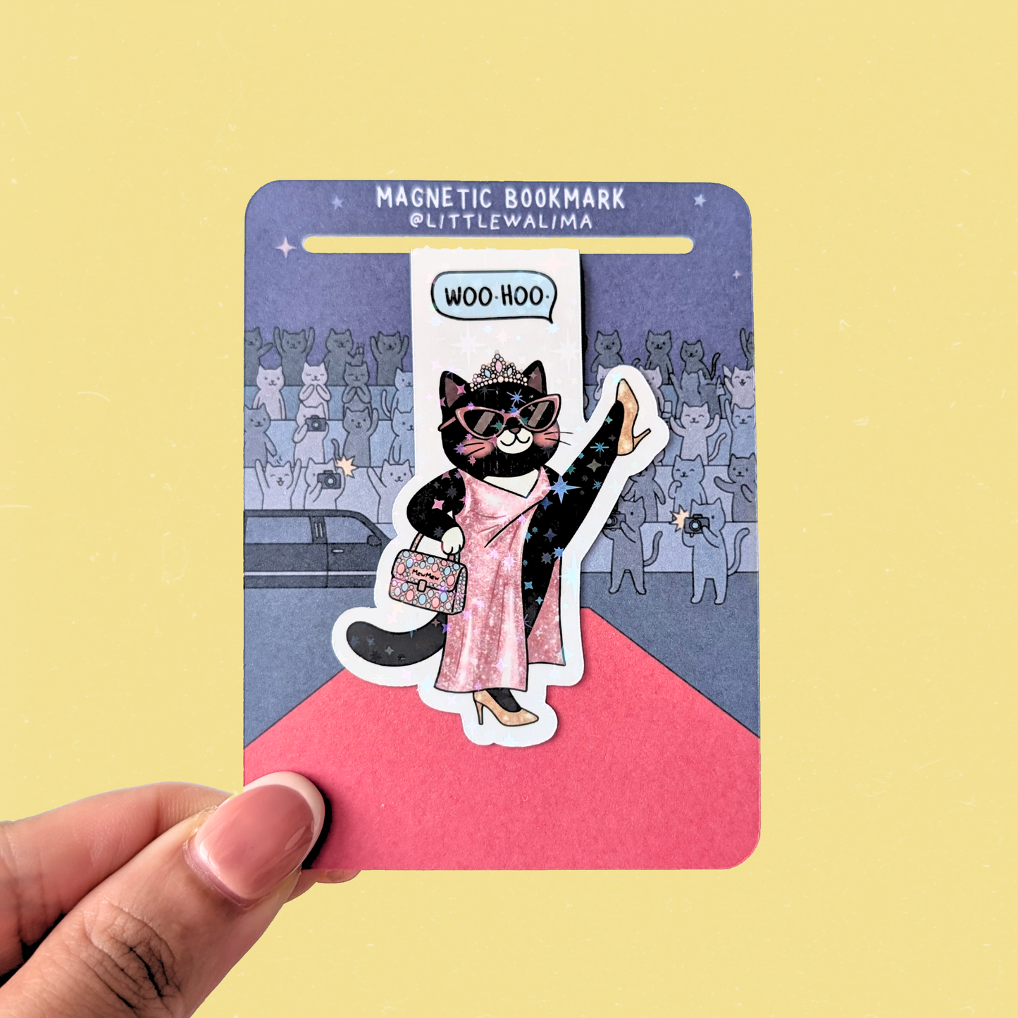 Purr-sonality Cat Magnetic Bookmark — The Red Carpet Diva