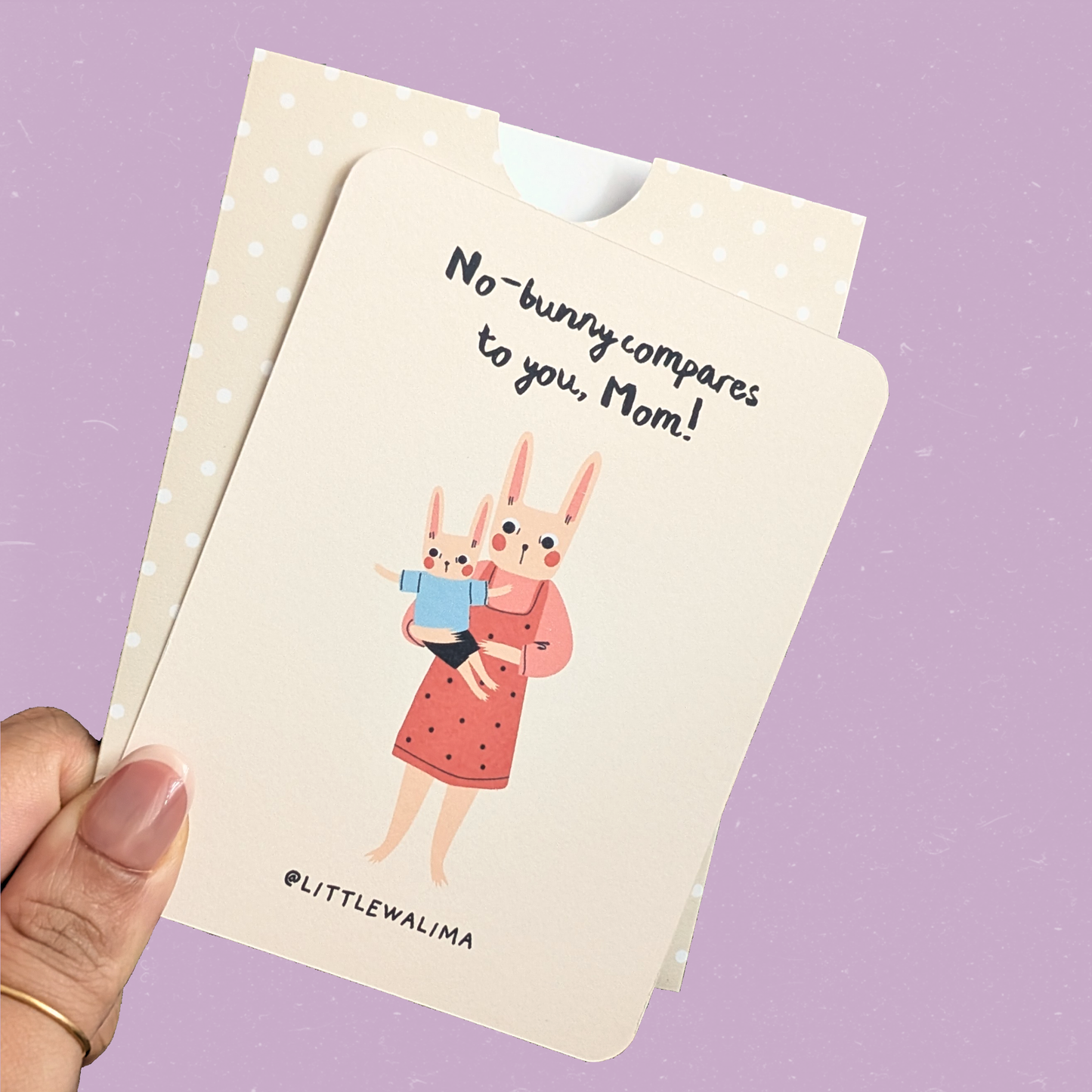 Mother Animal Medium Card — Mommy Bunny