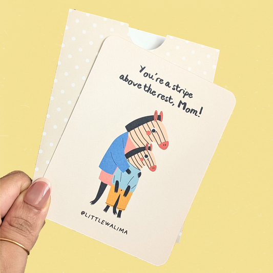 Mother Animal Medium Card — Mommy Zebra