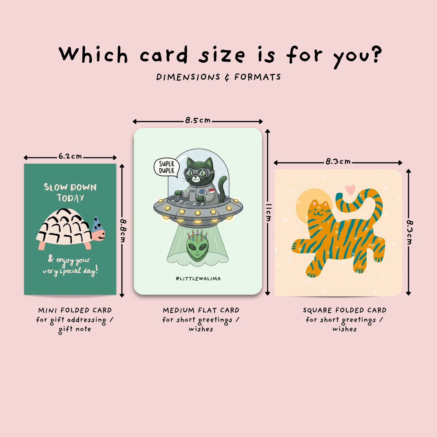 Cat & Cake Medium Card — The Red Carpet Diva
